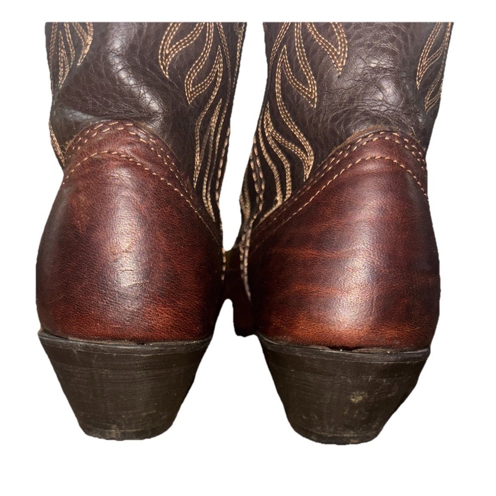 Laredo 5752 Women's 6.5 M Western Cowboy Boots Brown Copper Leather Stitch Rodeo - Picture 7 of 11